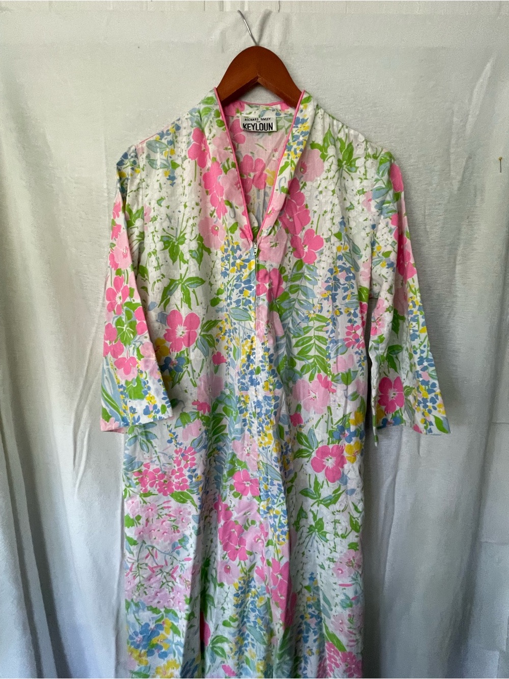 Vintage 40s Keyloun Robe Cottagecore Romantic By Richard Sively Medium Long